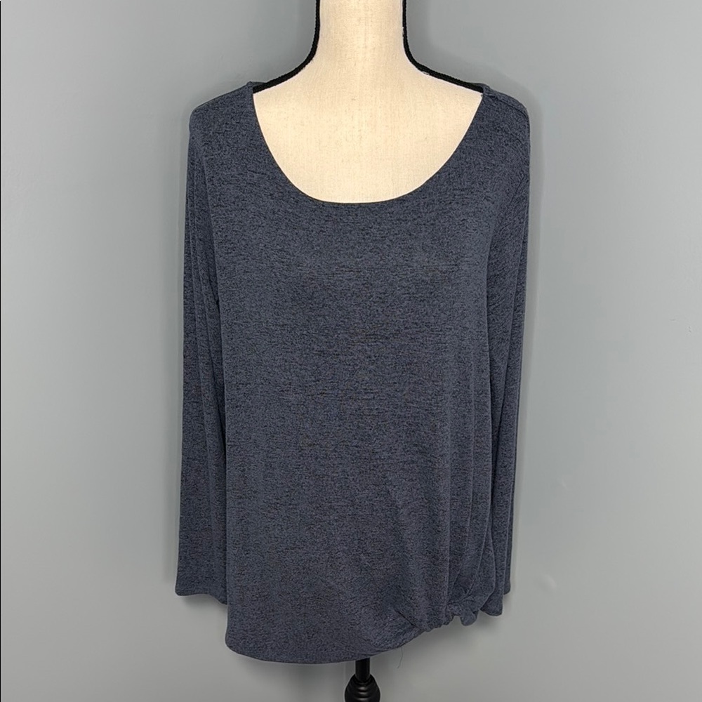 Max & Mia Women's Blue Long Sleeve Knotted Sweater Top Sz L